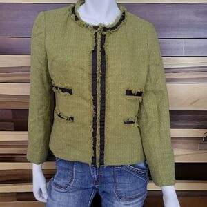 Jules & Leopold women's jacket green tweed womens size 8 blazer